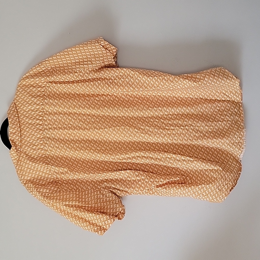 Bonobos Mustard Yellow Patterned Short Sleeved Bu… - image 4